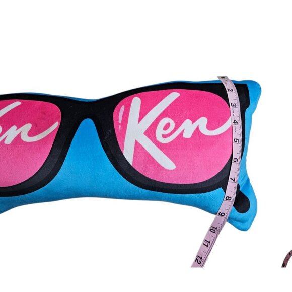 Barbie Ken Sunglasses Pillow Blue Pink Retro Accent Cushion 18x8 Cool Hip Soft - Picture 4 of 5